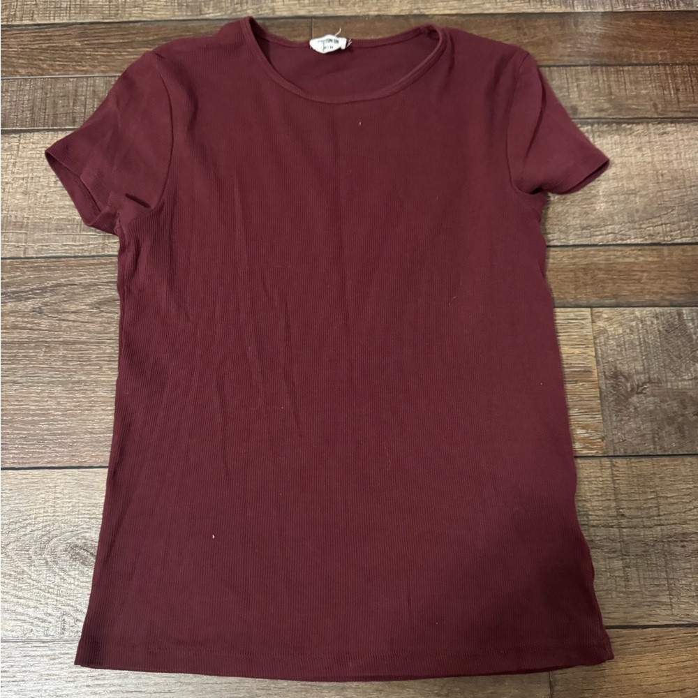 Cotton On Red Fitted Short Sleeve T-Shirt